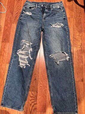 American Eagle Outfitters Distressed Blue Denim Jeans
